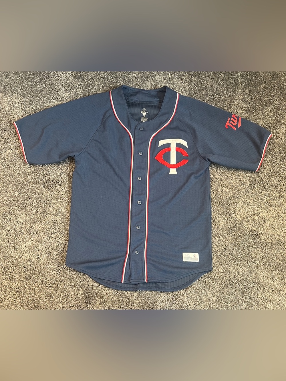 MLB Dynasty Series Minnesota Twins Jersey Men’s Medium Blue Baseball Stitched